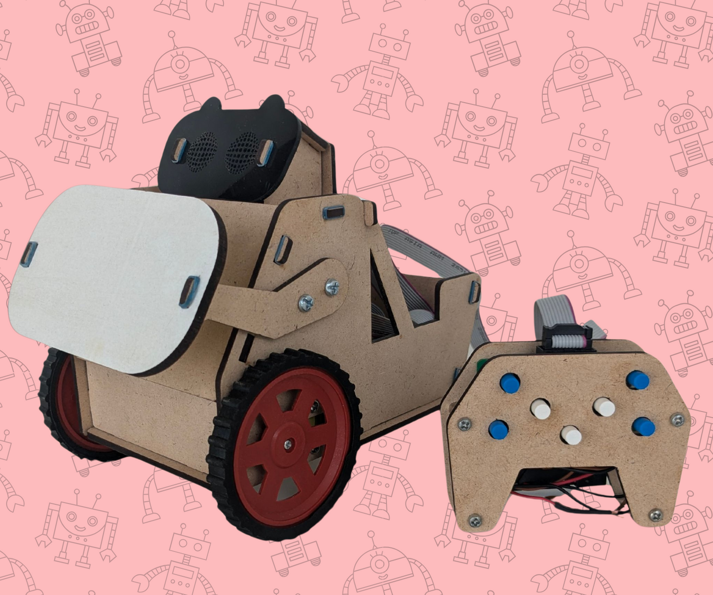 Emotibot - A DIY RC robot that blinks, winks and carries loads!