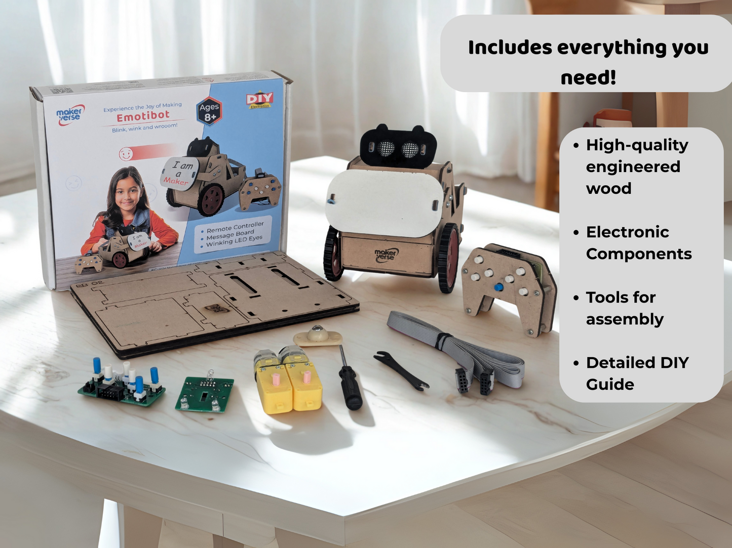 Emotibot - A DIY RC robot that blinks, winks and carries loads!