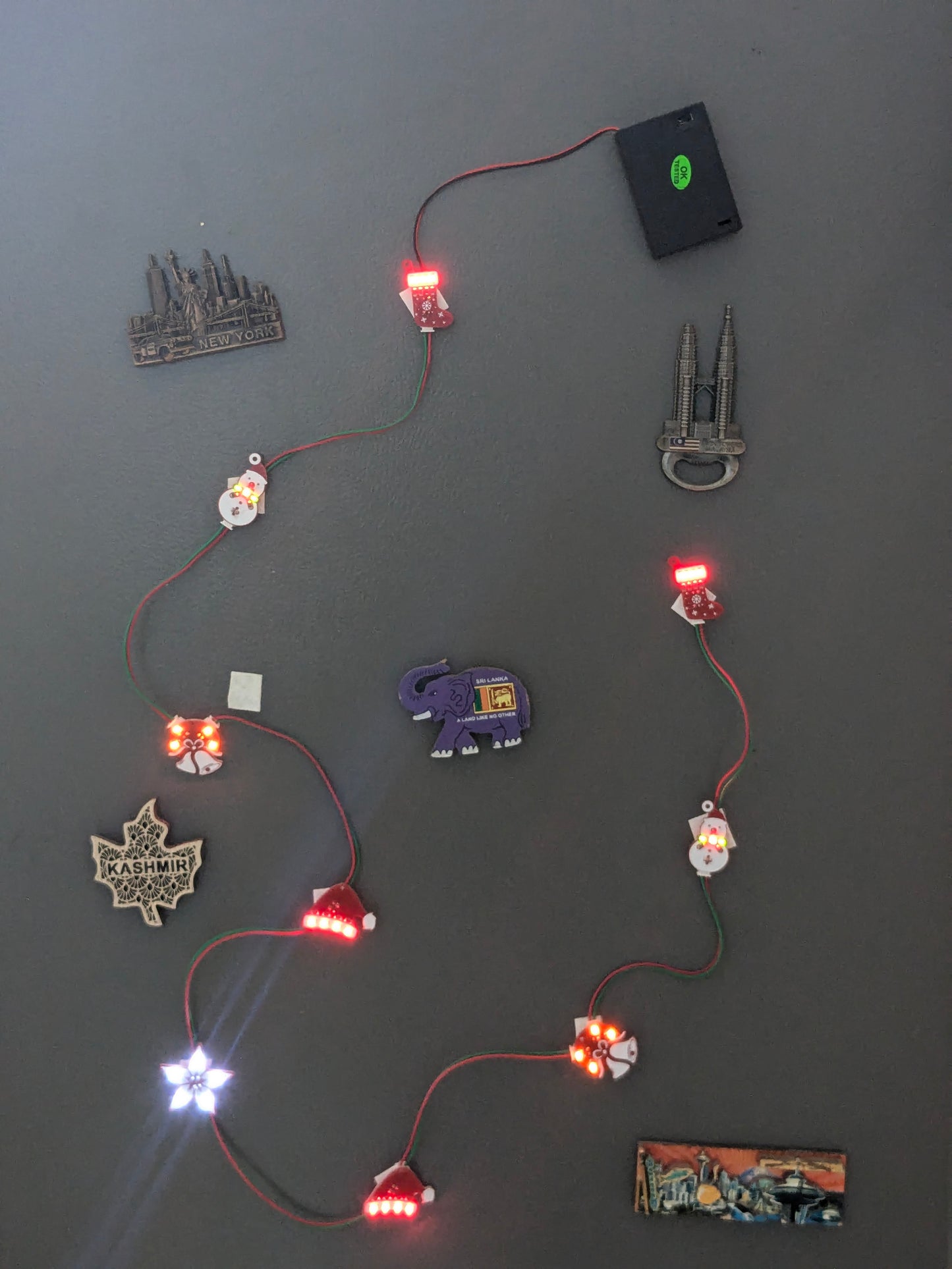 Christmas themed PCB Light up ornaments