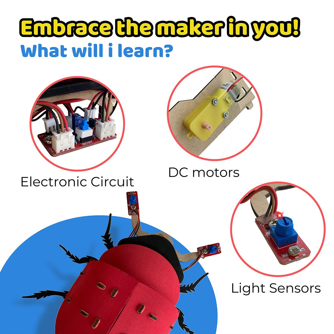 Lumobug | DIY STEM Kit | 8+ yrs | Fun with Bio-Inspired Robotics