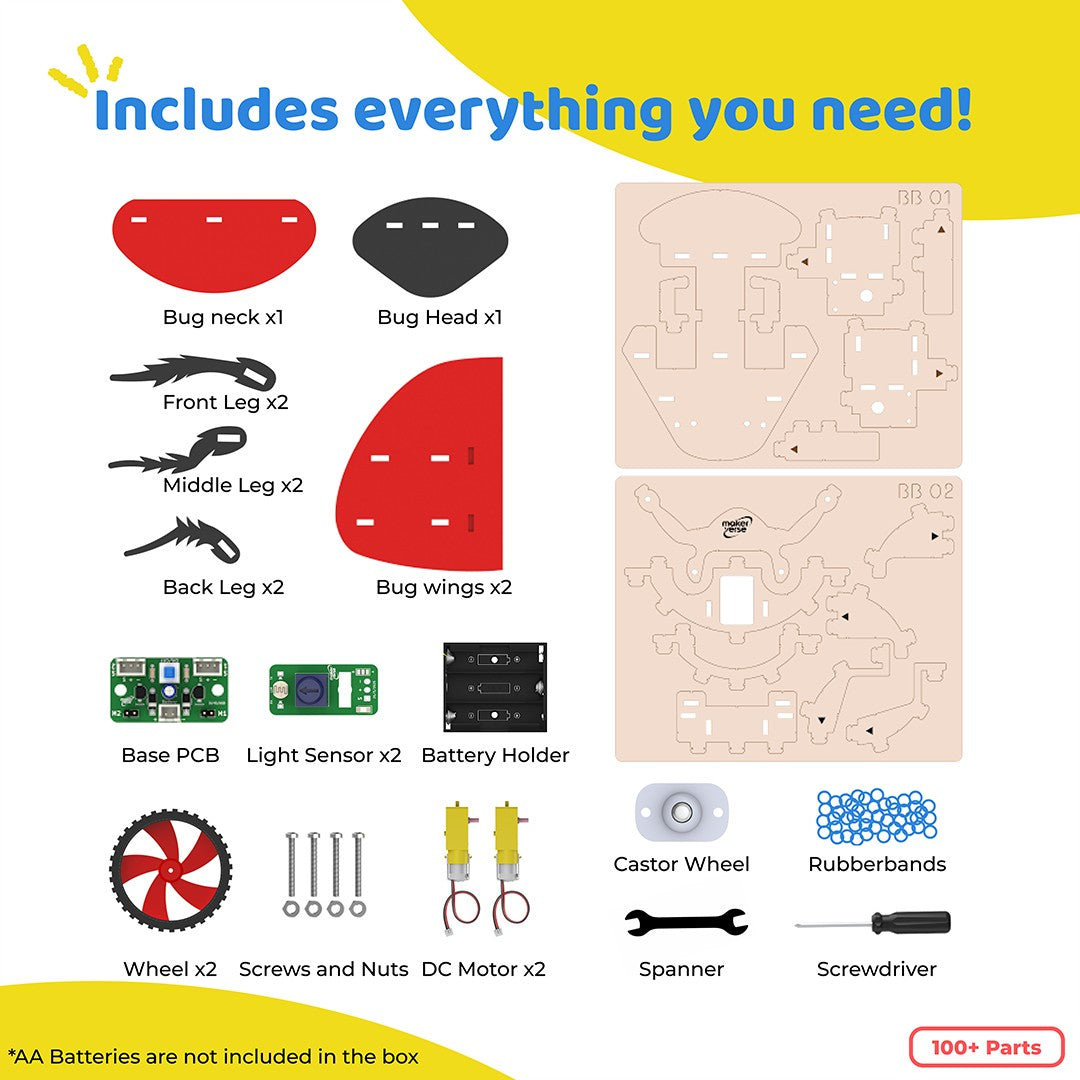 Lumobug | DIY STEM Kit | 8+ yrs | Fun with Bio-Inspired Robotics